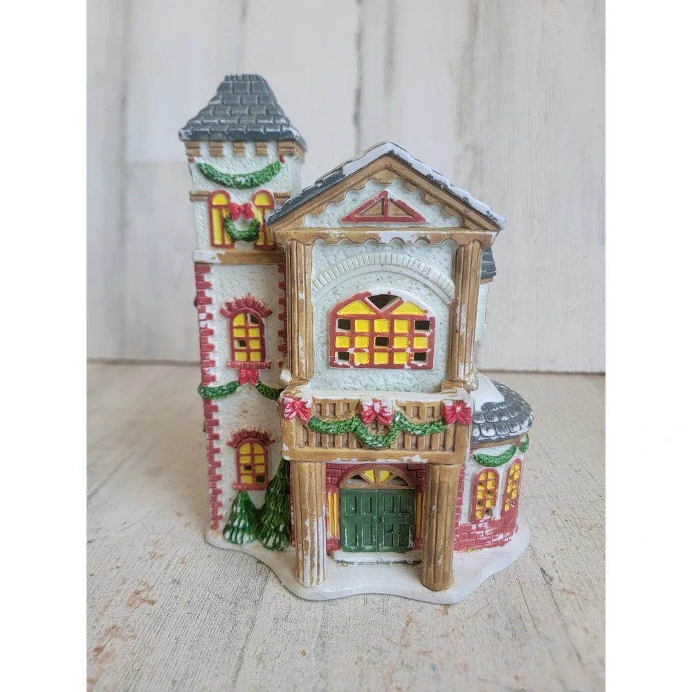 Vintage trim a home court house village accessory Xmas home decor figure